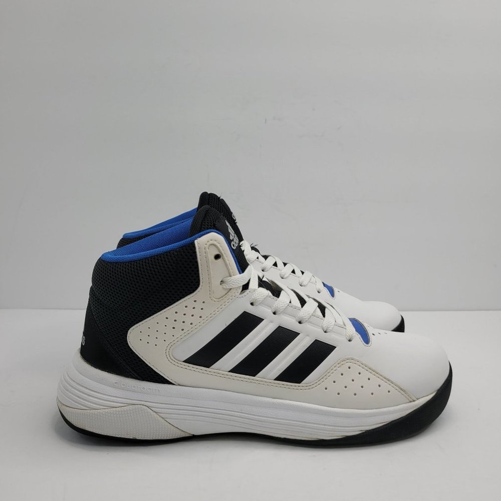 Adidas Cloudfoam Men's Mid Top Basketball Shoes White Black AQ1361 US Size 8.5